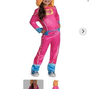 Vibrant Pink and Blue Superhero Costume for Kids